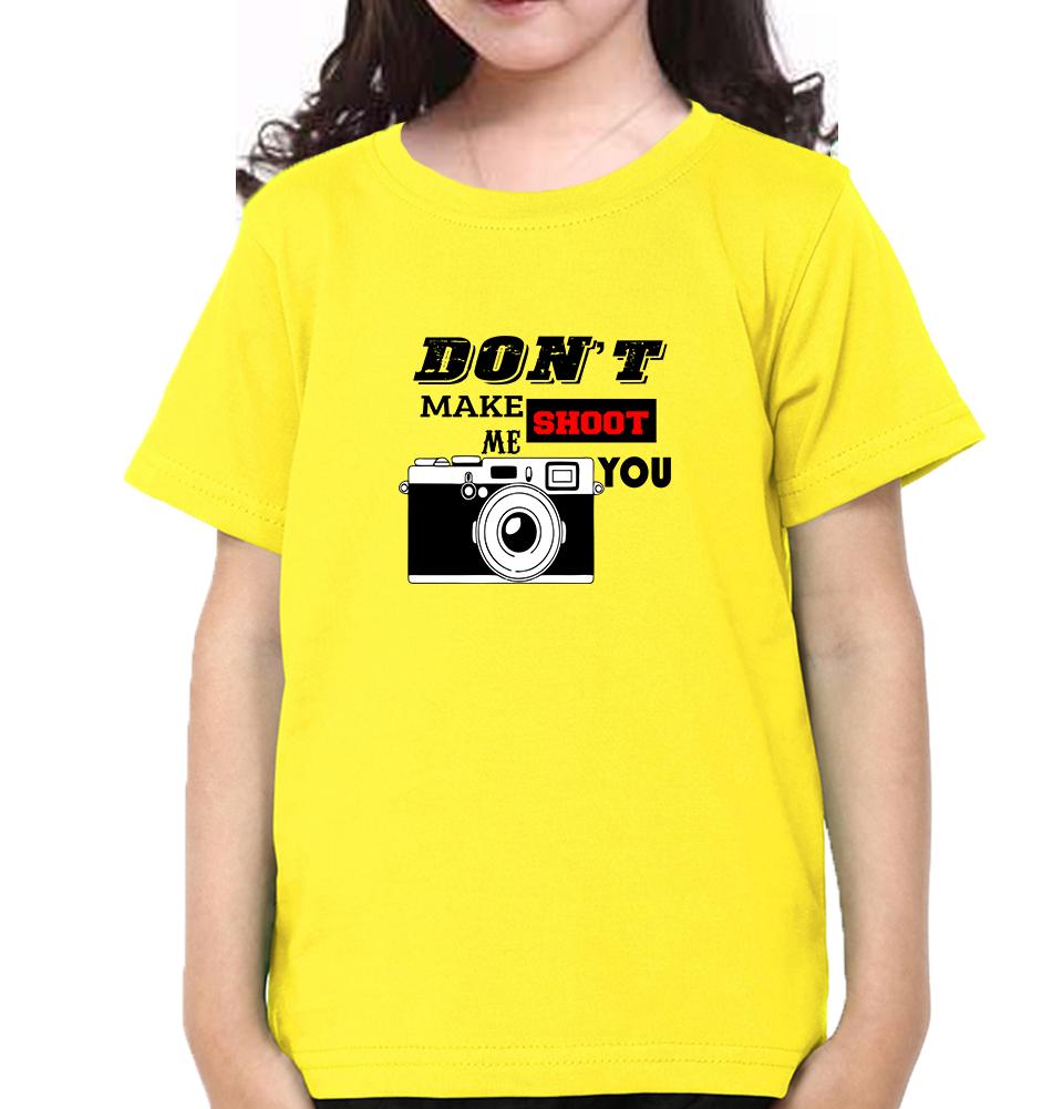 don't make me shoot u Half Sleeves T-Shirt For Girls -FunkyTeesClub