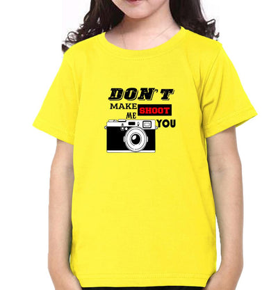 don't make me shoot u Half Sleeves T-Shirt For Girls -FunkyTeesClub
