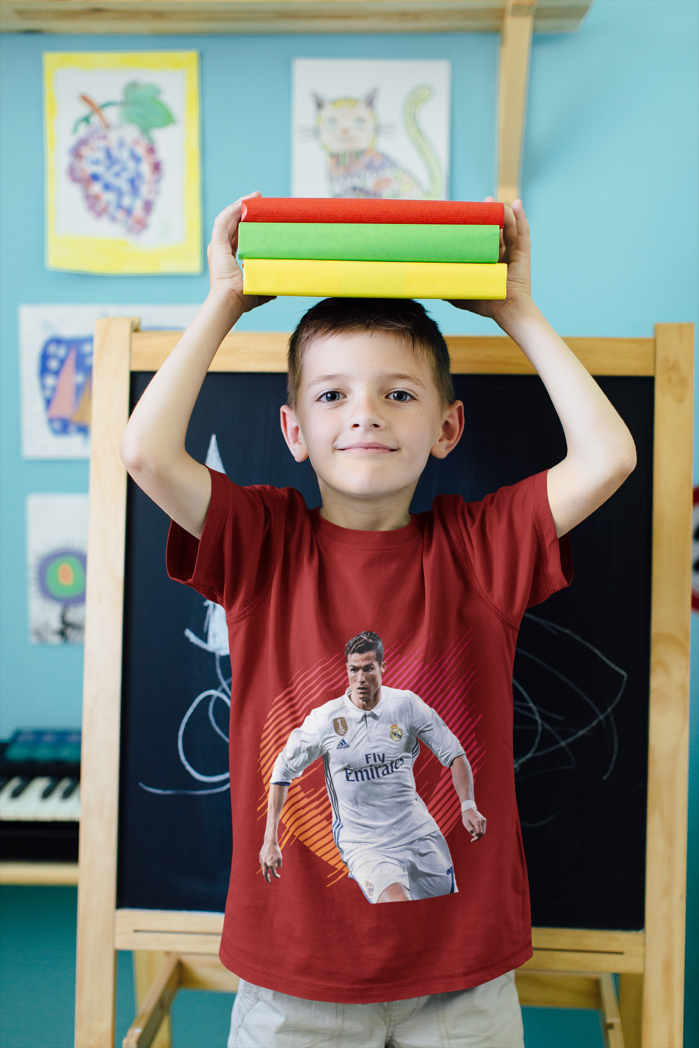 Ronaldo Half Sleeves T-Shirt for Boy-FunkyTeesClub