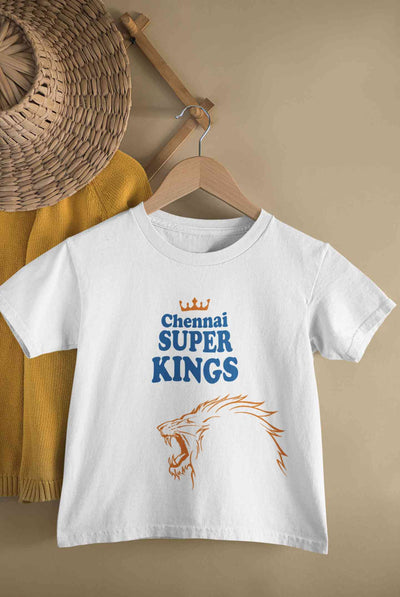 IPL CSK Chennai Super Kings Half Sleeves T-Shirt For Girls -FunkyTeesClub