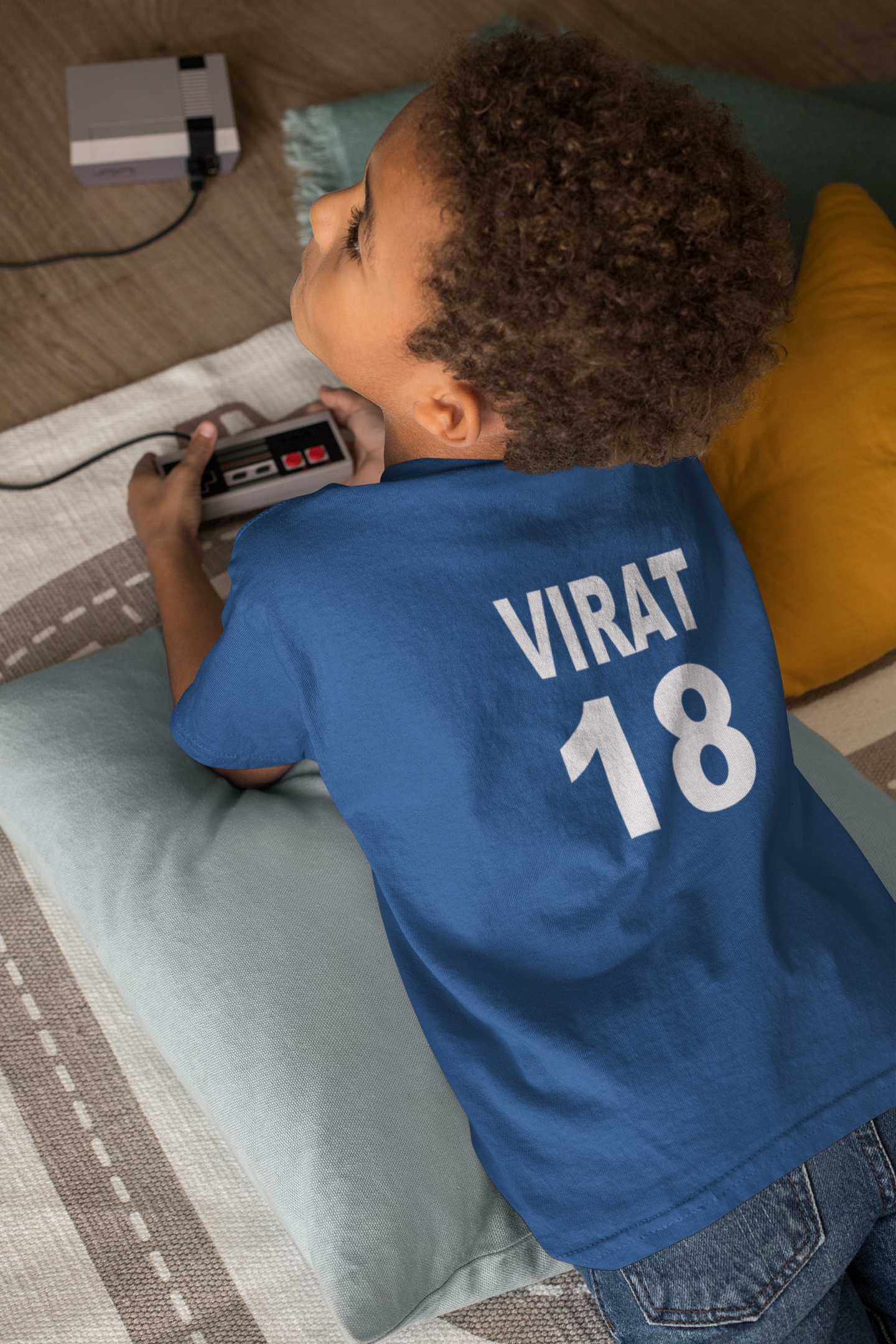 Virat 18 Half Sleeves T-Shirt for Boy-FunkyTeesClub