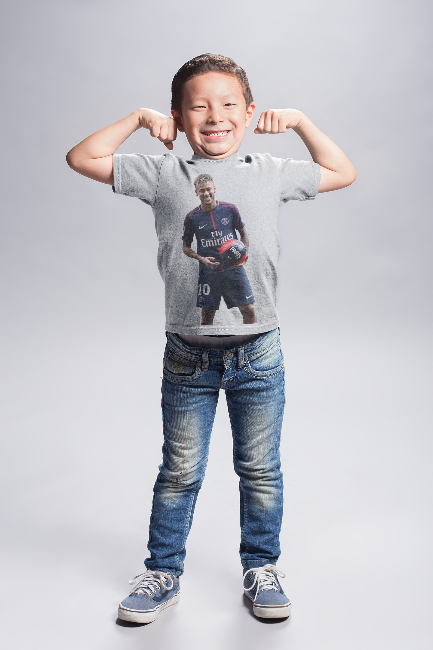 Neymar Jr Half Sleeves T-Shirt for Boy-FunkyTeesClub