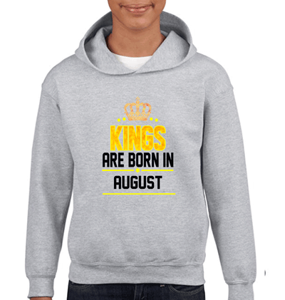 Kings Are Born In August Boy Hoodies-FunkyTeesClub