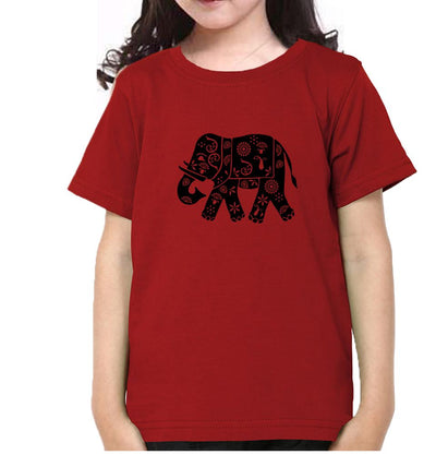 Elephant Half Sleeves T-Shirt For Girls -FunkyTeesClub