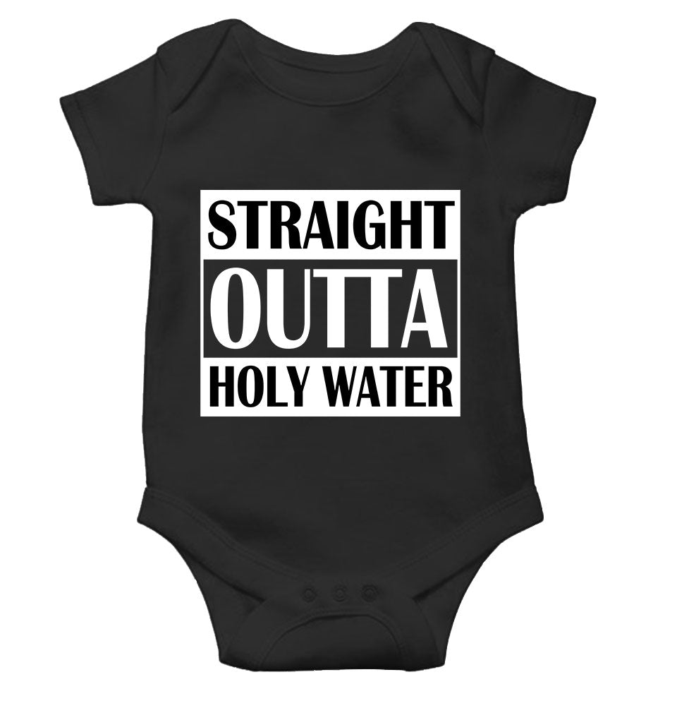 Holy Water Baptism Christening Day Rompers for Baby Boy- FunkyTeesClub