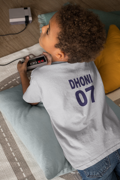 Dhoni 07 Half Sleeves T-Shirt for Boy-FunkyTeesClub