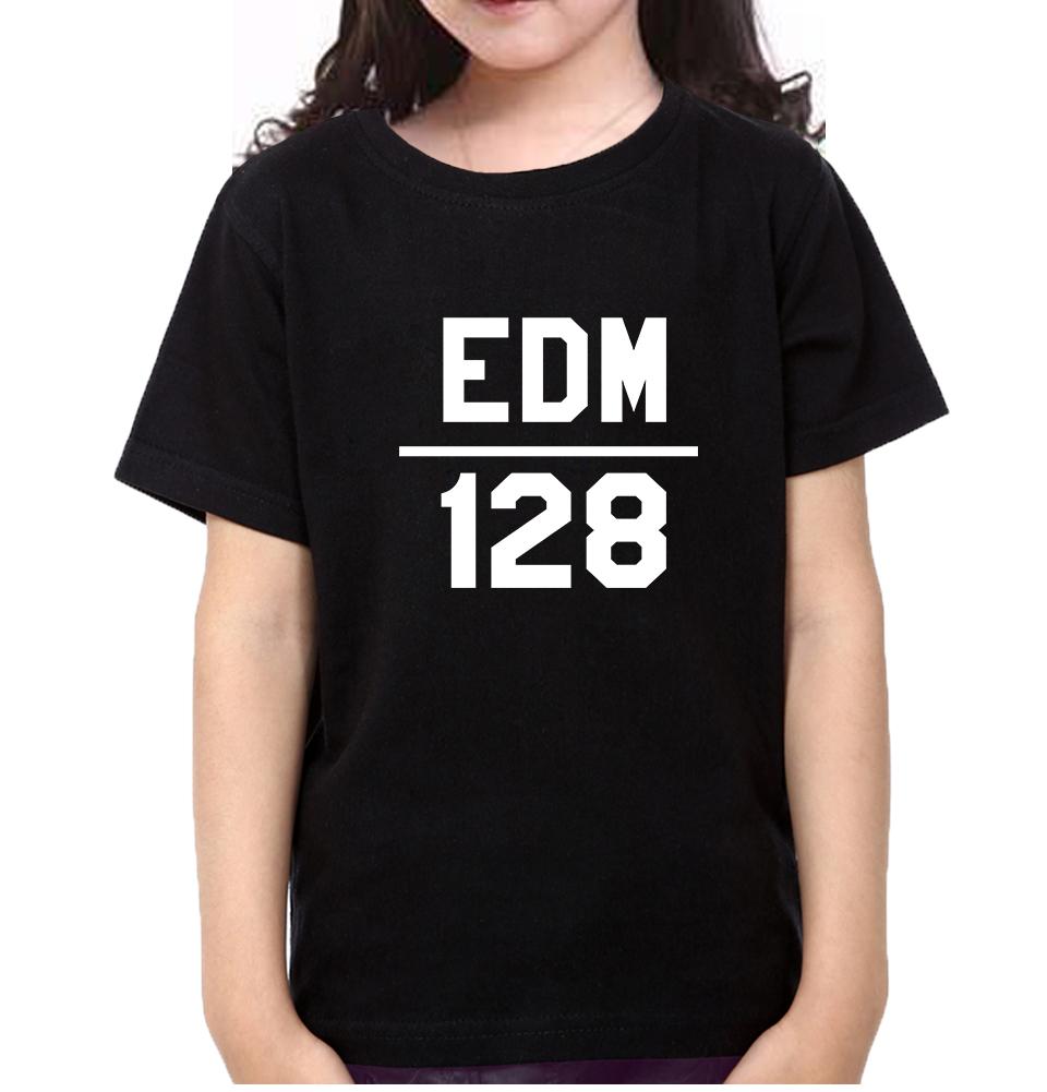 EDM 128 Half Sleeves T-Shirt For Girls -FunkyTeesClub