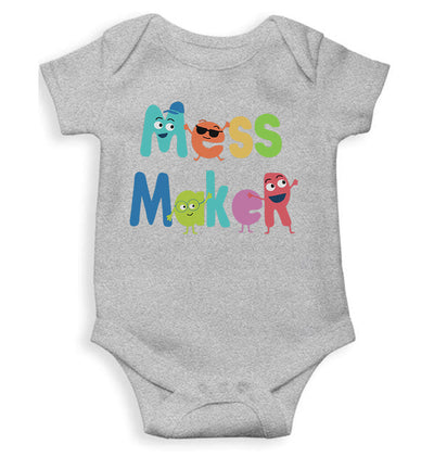 Mess Maker Cartoon Rompers for Baby Girl- FunkyTeesClub