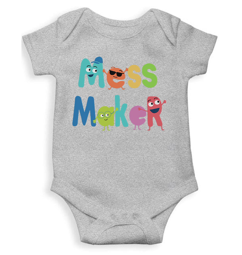 Mess Maker Cartoon Rompers for Baby Girl- FunkyTeesClub