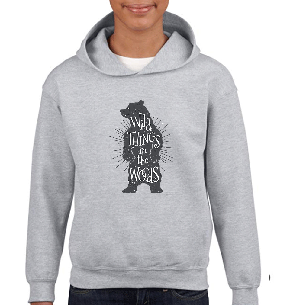 WILD THINGS IN THE WOODS Boy Hoodies-FunkyTeesClub