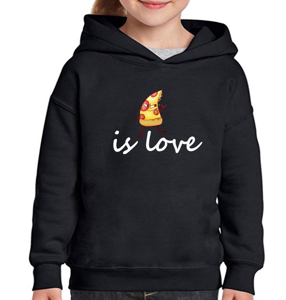 Pizza Is Love Girl Hoodies-FunkyTeesClub