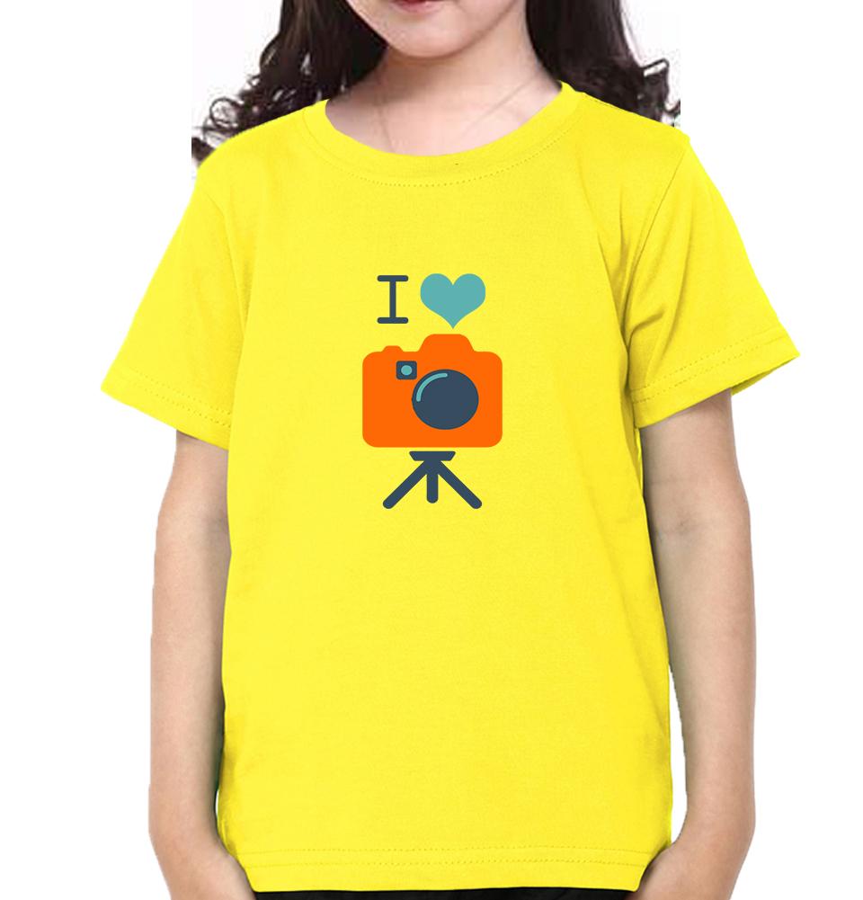 I Love Photography Half Sleeves T-Shirt For Girls -FunkyTeesClub