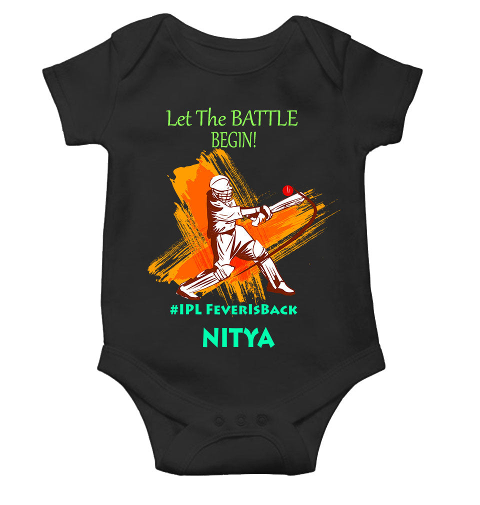 Custom Name IPL Fever Rompers for Baby Girl- FunkyTeesClub