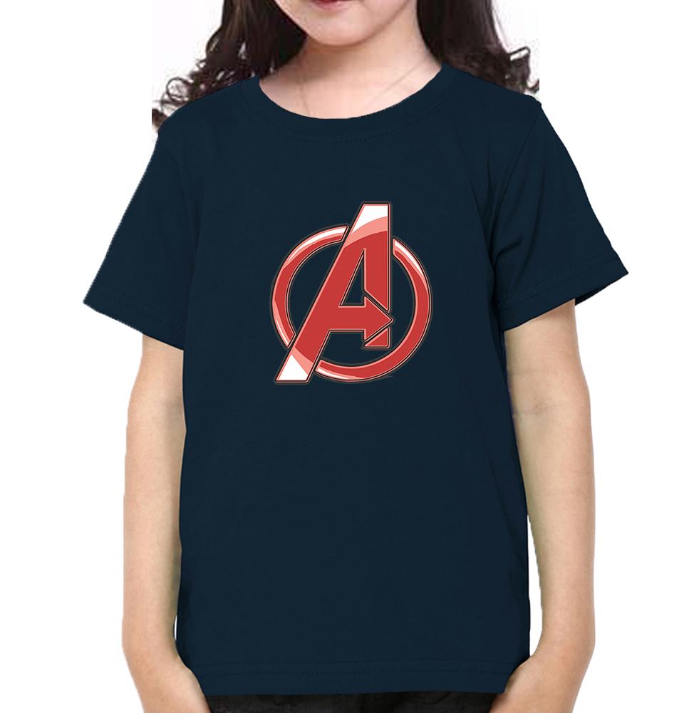 Avenger Logo Half Sleeves T-Shirt For Girls -FunkyTeesClub
