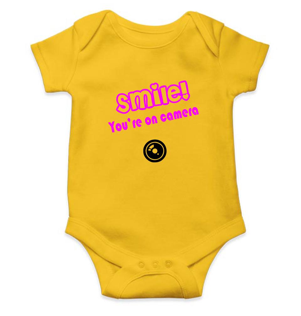 Smile you are on camera Rompers for Baby Girl- FunkyTeesClub