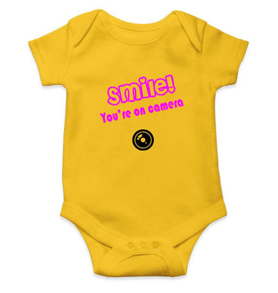 Smile you are on camera Rompers for Baby Girl- FunkyTeesClub