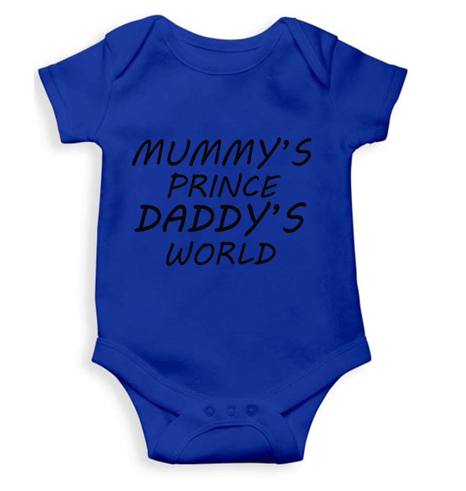 MUMMYS PRINCE DADDYS WORLD Rompers for Baby Boy- FunkyTeesClub