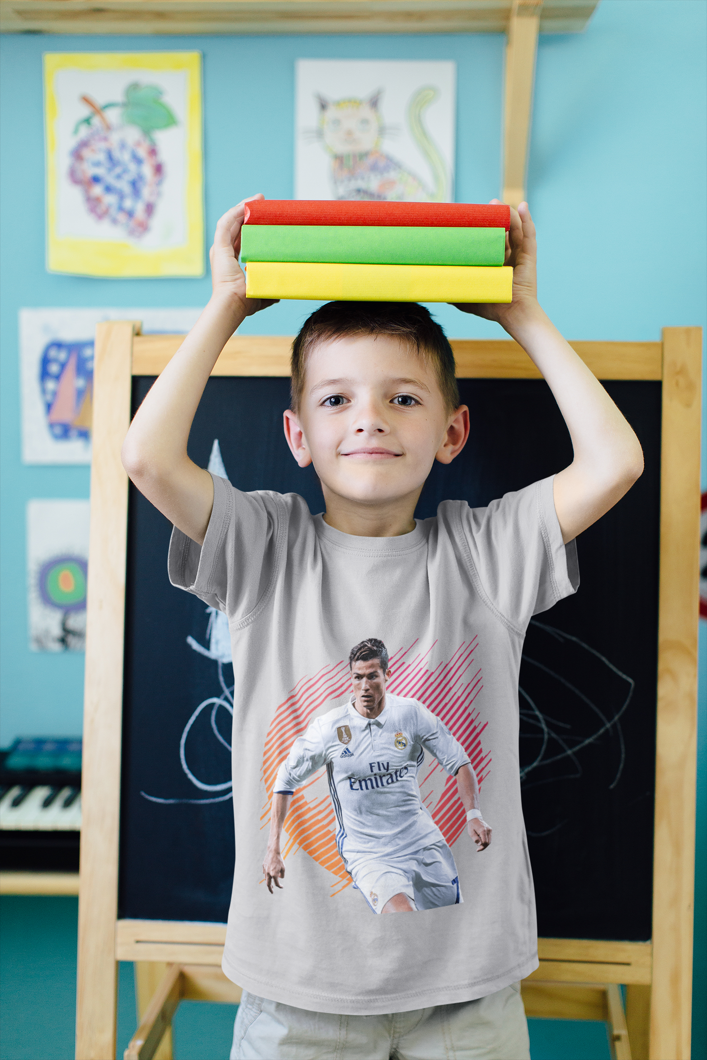Ronaldo Half Sleeves T-Shirt for Boy-FunkyTeesClub