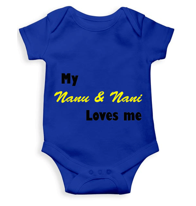 Nanu And Nani Loves Me Rompers for Baby Boy- FunkyTeesClub