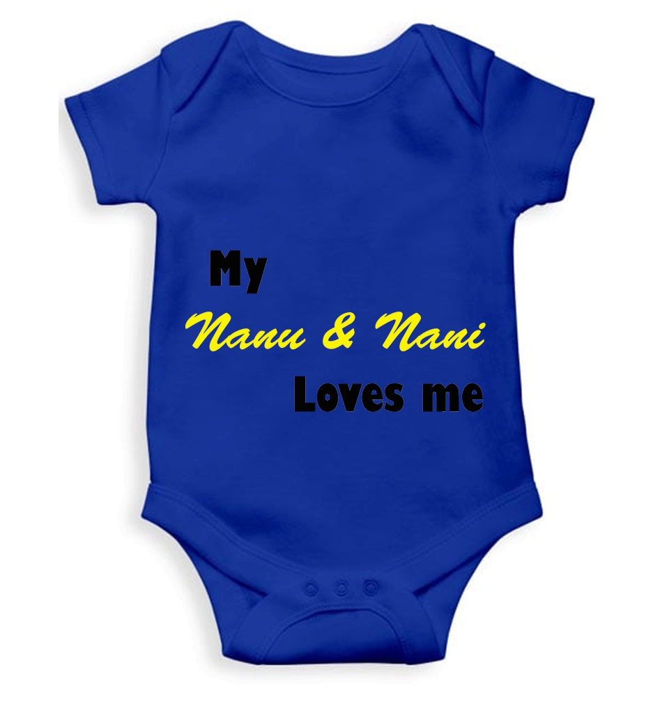 Nanu And Nani Loves Me Rompers for Baby Boy- FunkyTeesClub