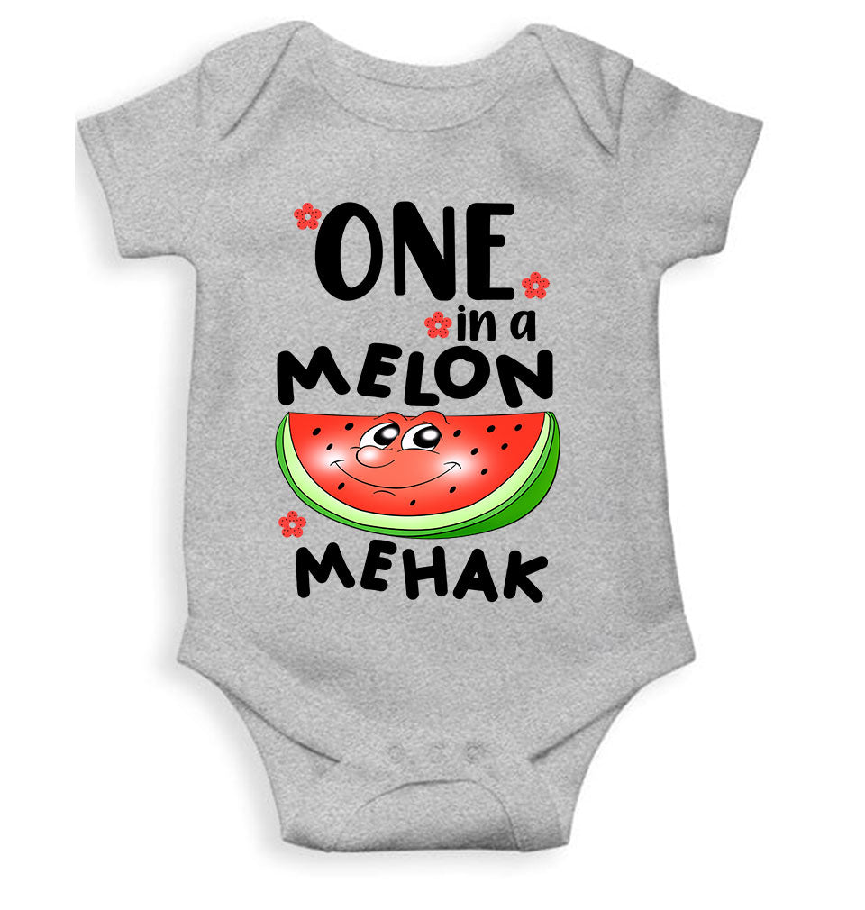 Custom Name Happy One Year Birthday Rompers for Baby Girl- FunkyTeesClub