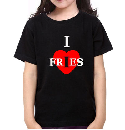 I Love Fries Half Sleeves T-Shirt For Girls -FunkyTeesClub