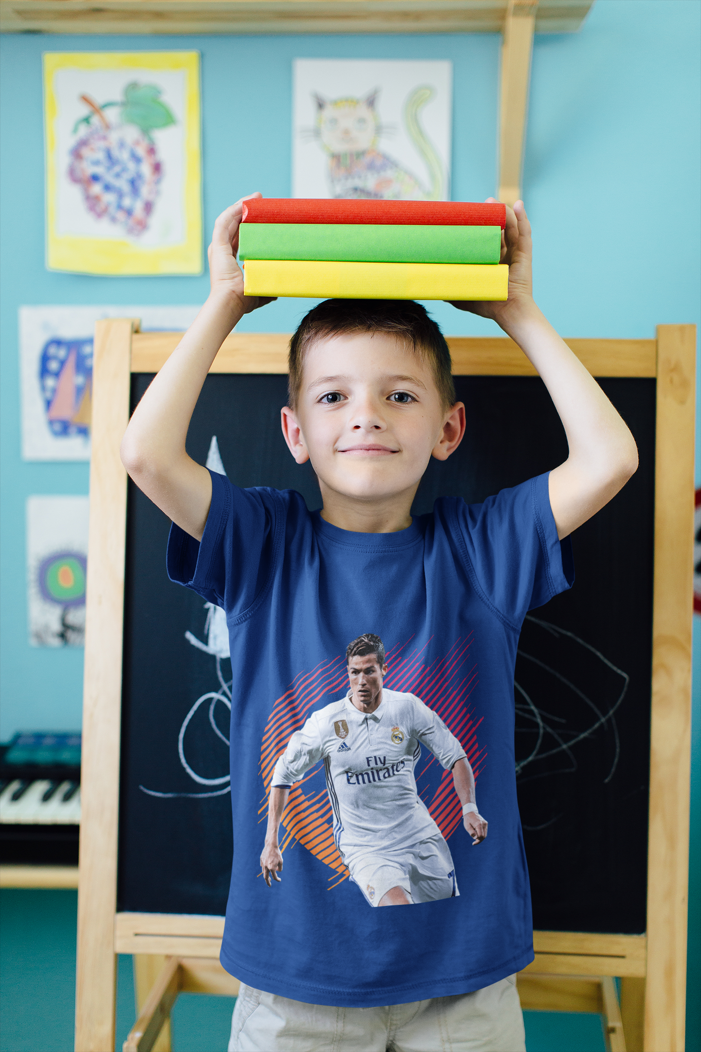 Ronaldo Half Sleeves T-Shirt for Boy-FunkyTeesClub