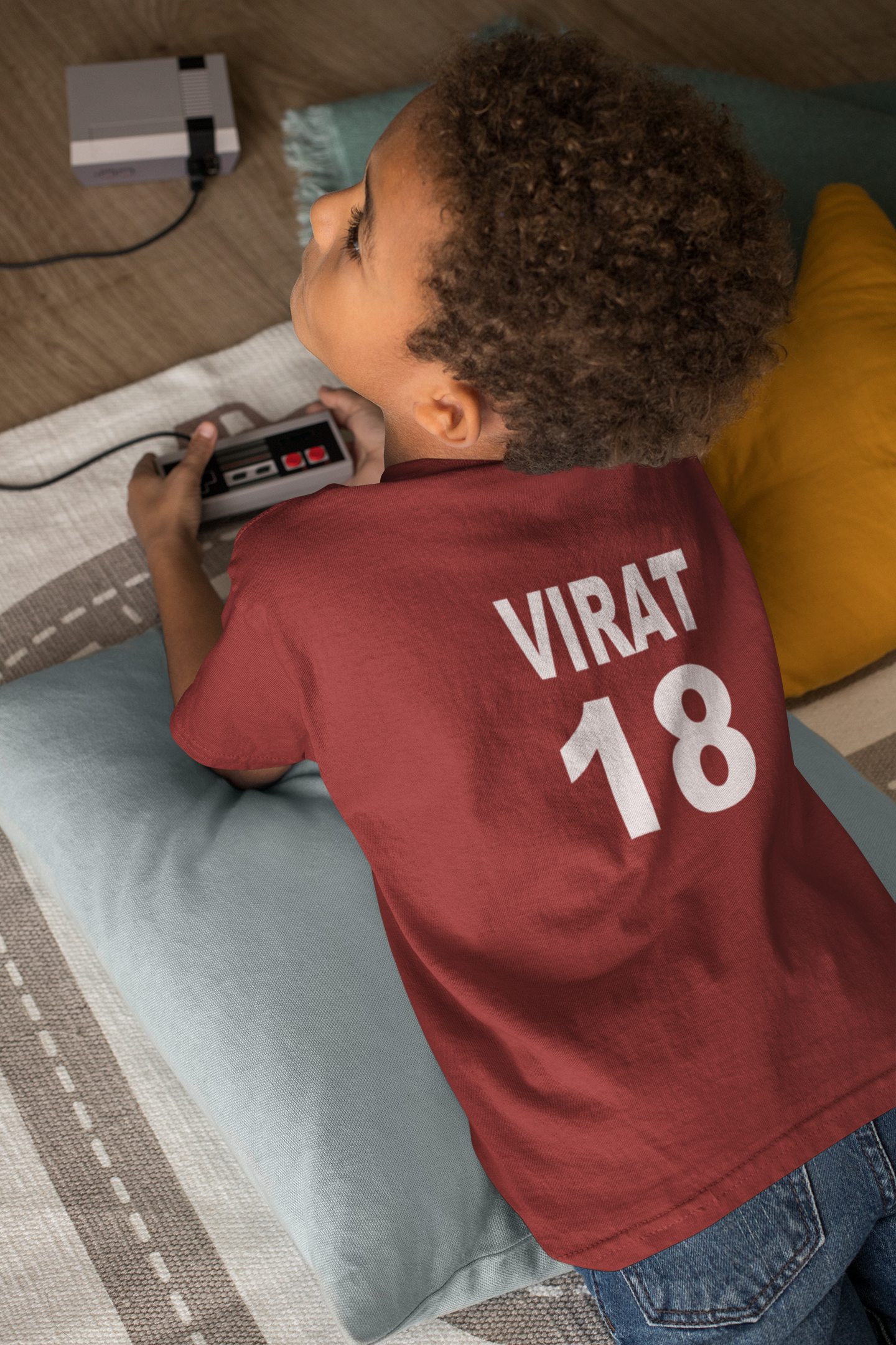 Virat 18 Half Sleeves T-Shirt for Boy-FunkyTeesClub