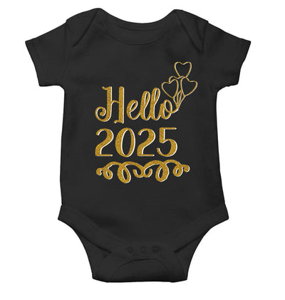 Hello 2025 New Year Rompers for Baby Boy- FunkyTeesClub