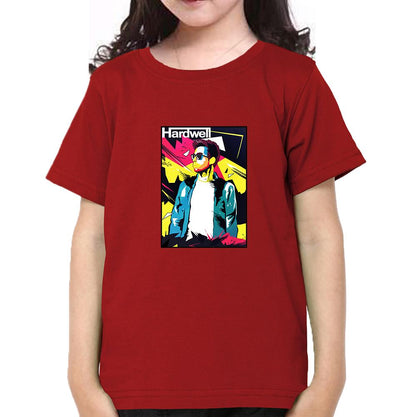 Hardwell abstract Half Sleeves T-Shirt For Girls -FunkyTeesClub