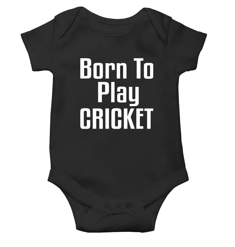 Born To Play Cricket World Cup Cricket Rompers for Baby Boy- FunkyTeesClub