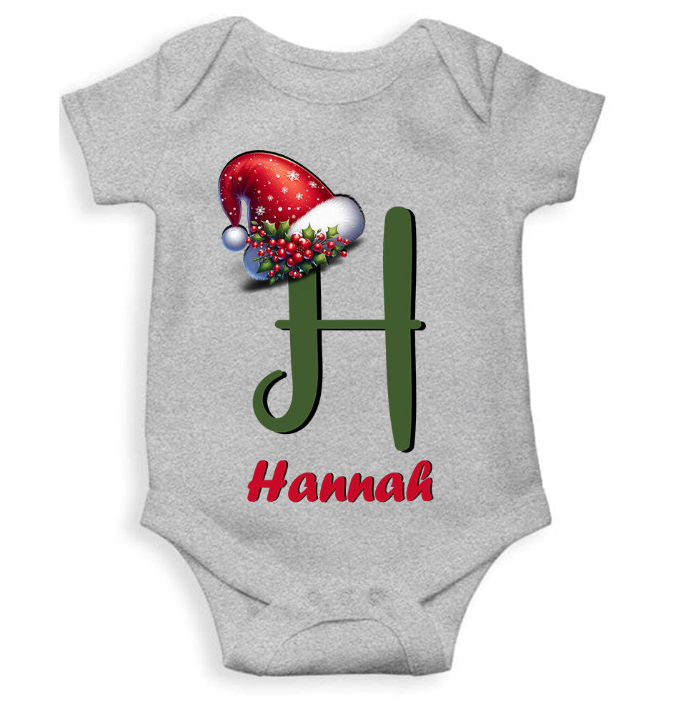 Custom Name Christmas Rompers for Baby Girl- FunkyTeesClub