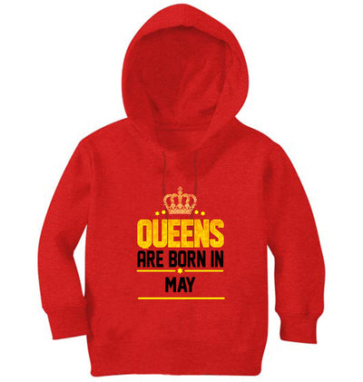 Queens Are Born In May Girl Hoodies-FunkyTeesClub