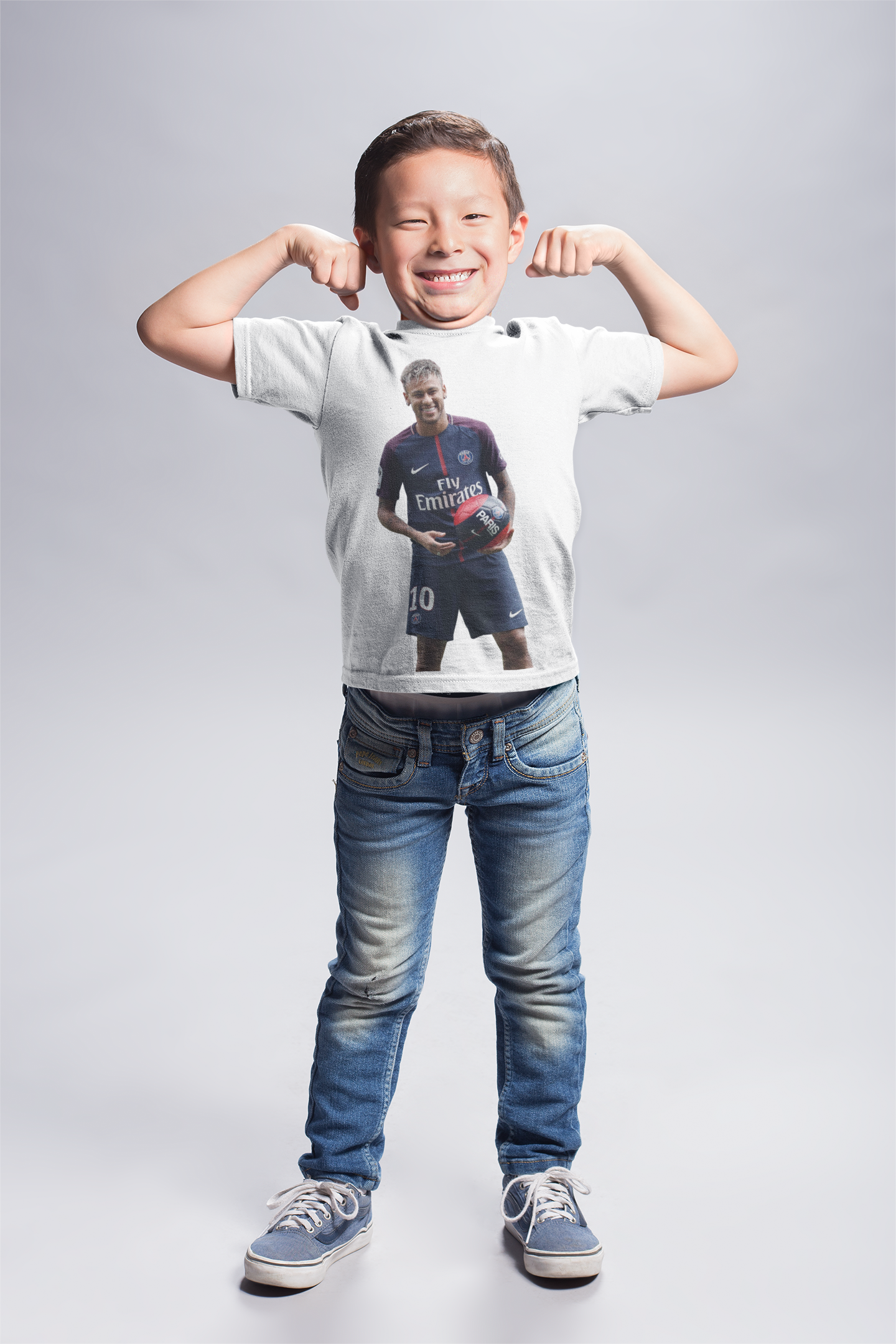 Neymar Jr Half Sleeves T-Shirt for Boy-FunkyTeesClub