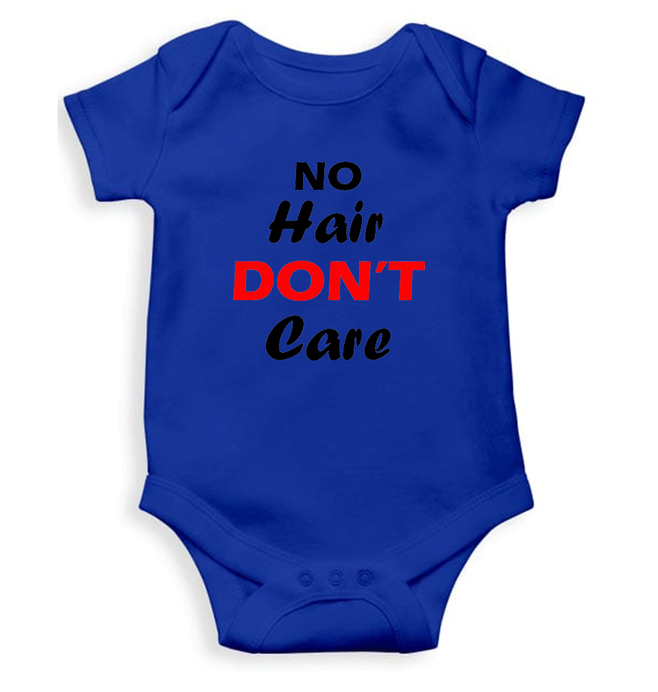 No Hair Dont Care Rompers for Baby Girl- FunkyTeesClub