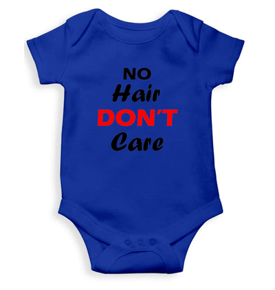 No Hair Dont Care Rompers for Baby Girl- FunkyTeesClub