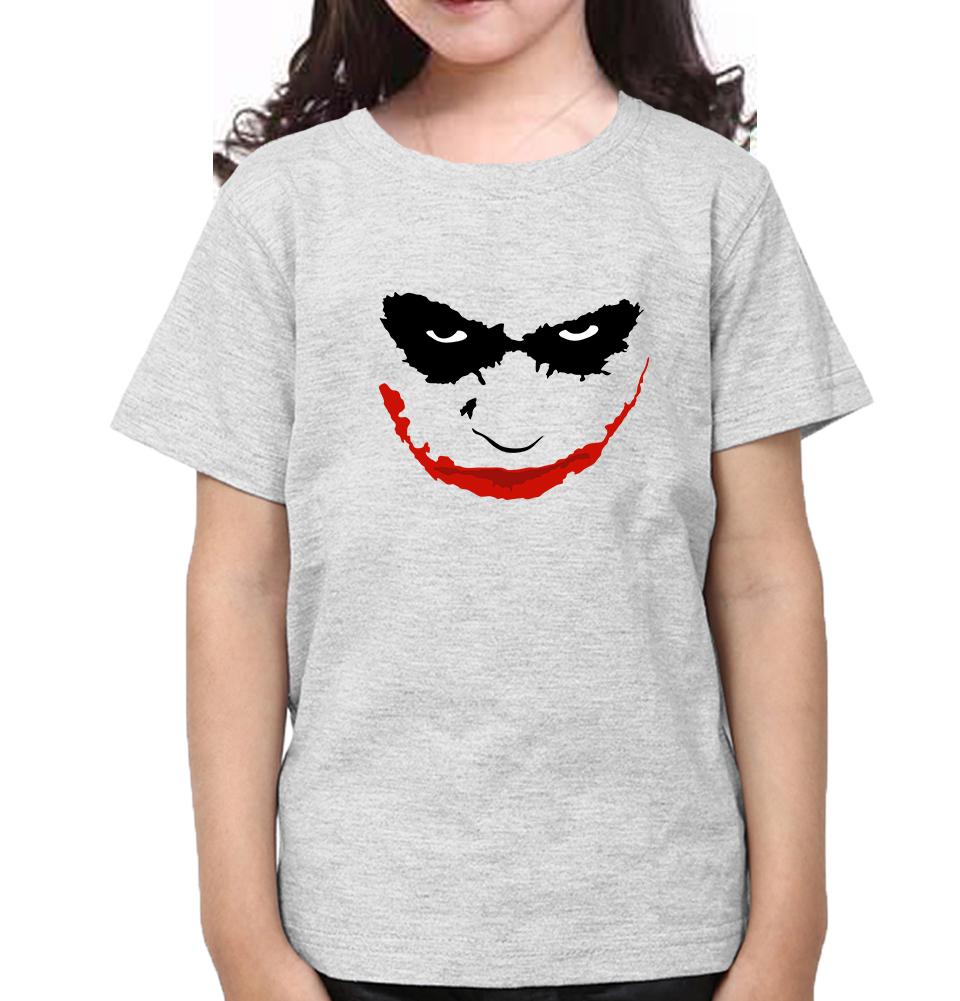 Joker Face Half Sleeves T-Shirt For Girls -FunkyTeesClub