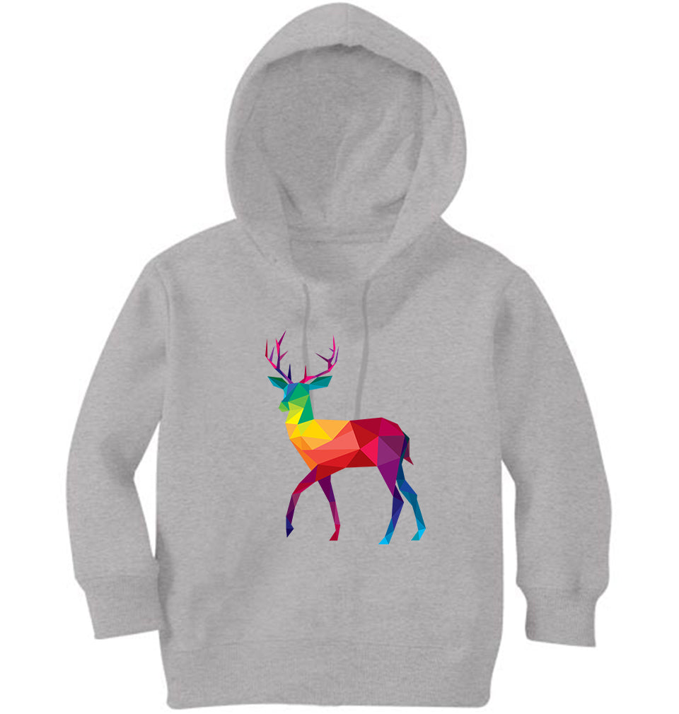 POLYGONAL DEER Girl Hoodies-FunkyTeesClub