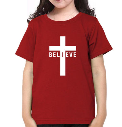 Believe Half Sleeves T-Shirt For Girls -FunkyTeesClub