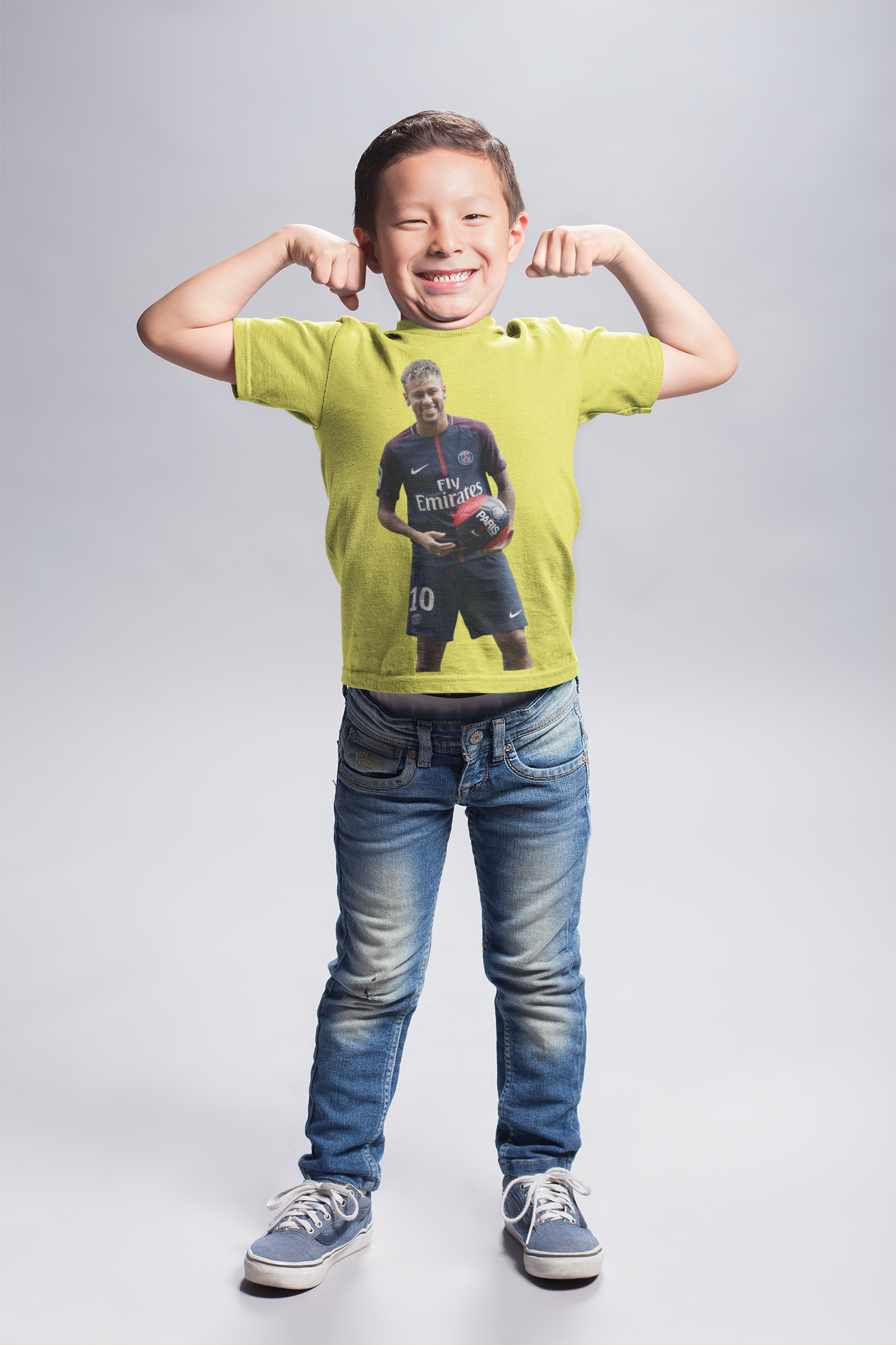 Neymar Jr Half Sleeves T-Shirt for Boy-FunkyTeesClub