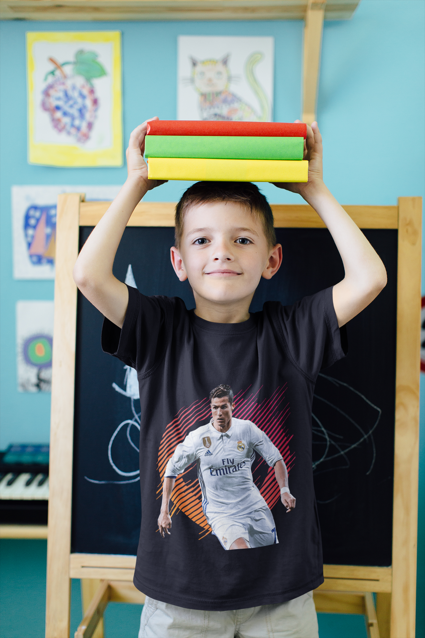 Ronaldo Half Sleeves T-Shirt for Boy-FunkyTeesClub