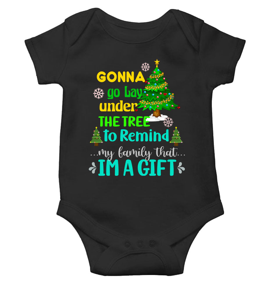 Gift Under Christmas Tree Rompers for Baby Girl- FunkyTeesClub