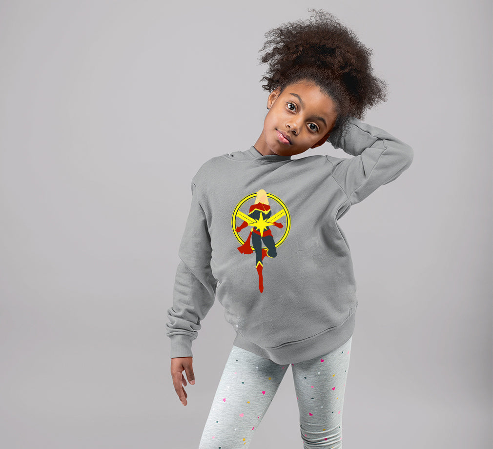 Captain Marvel Girl Hoodies-FunkyTeesClub