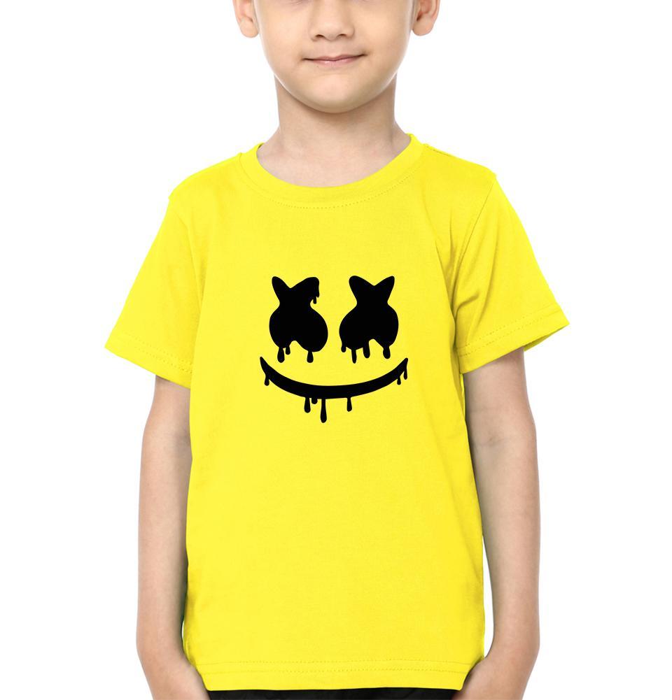 Marshmello Logo Half Sleeves T-Shirt for Boy-FunkyTeesClub