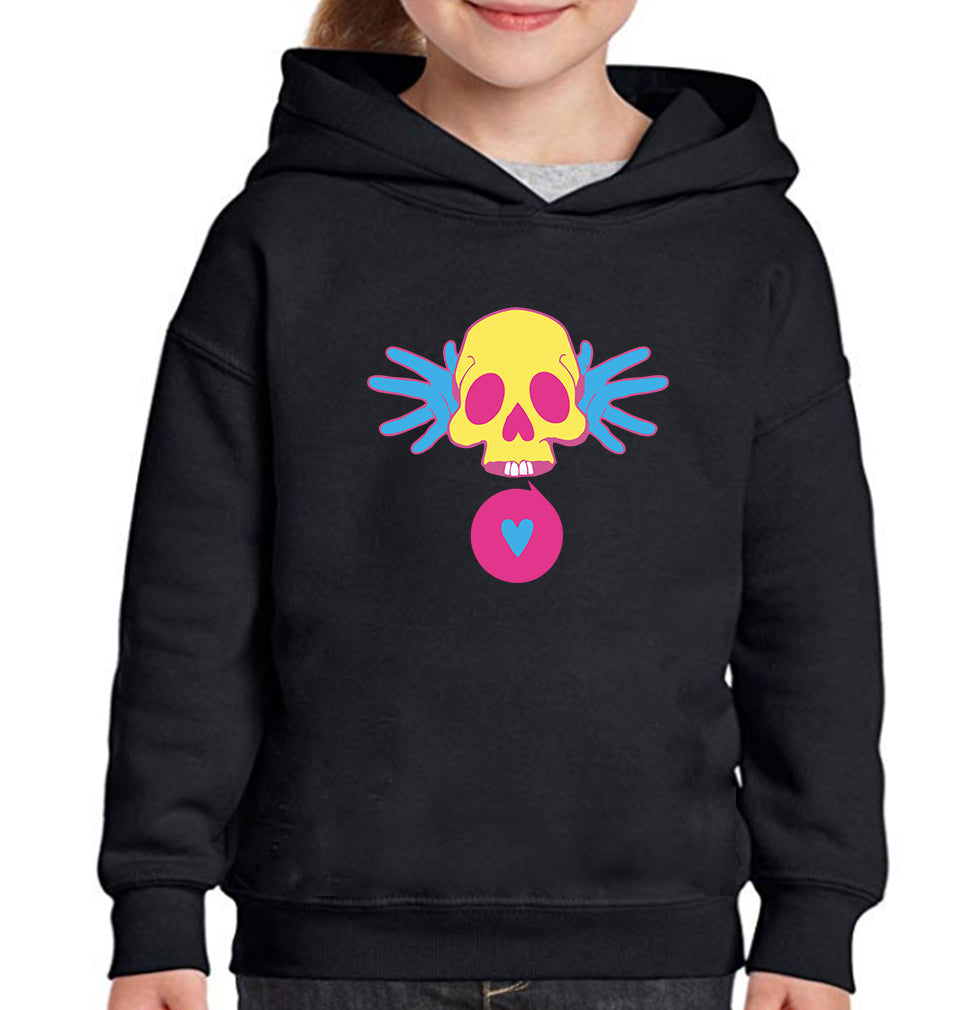 Cartoon Skull Girl Hoodies-FunkyTeesClub
