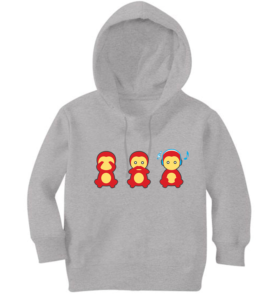 The Three wise monkeys Girl Hoodies-FunkyTeesClub