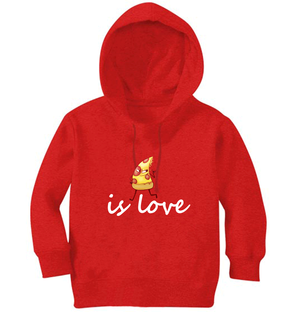 Pizza Is Love Boy Hoodies-FunkyTeesClub