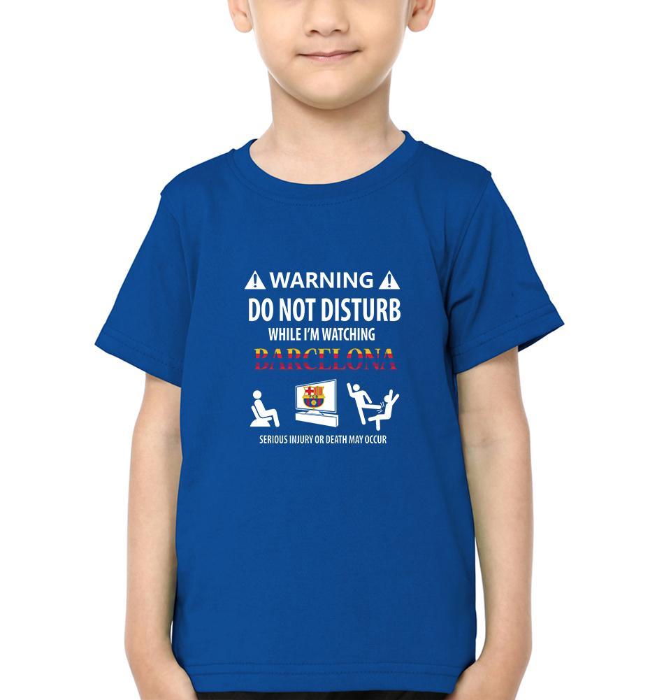 Warning FCB Half Sleeves T-Shirt for Boy-FunkyTeesClub