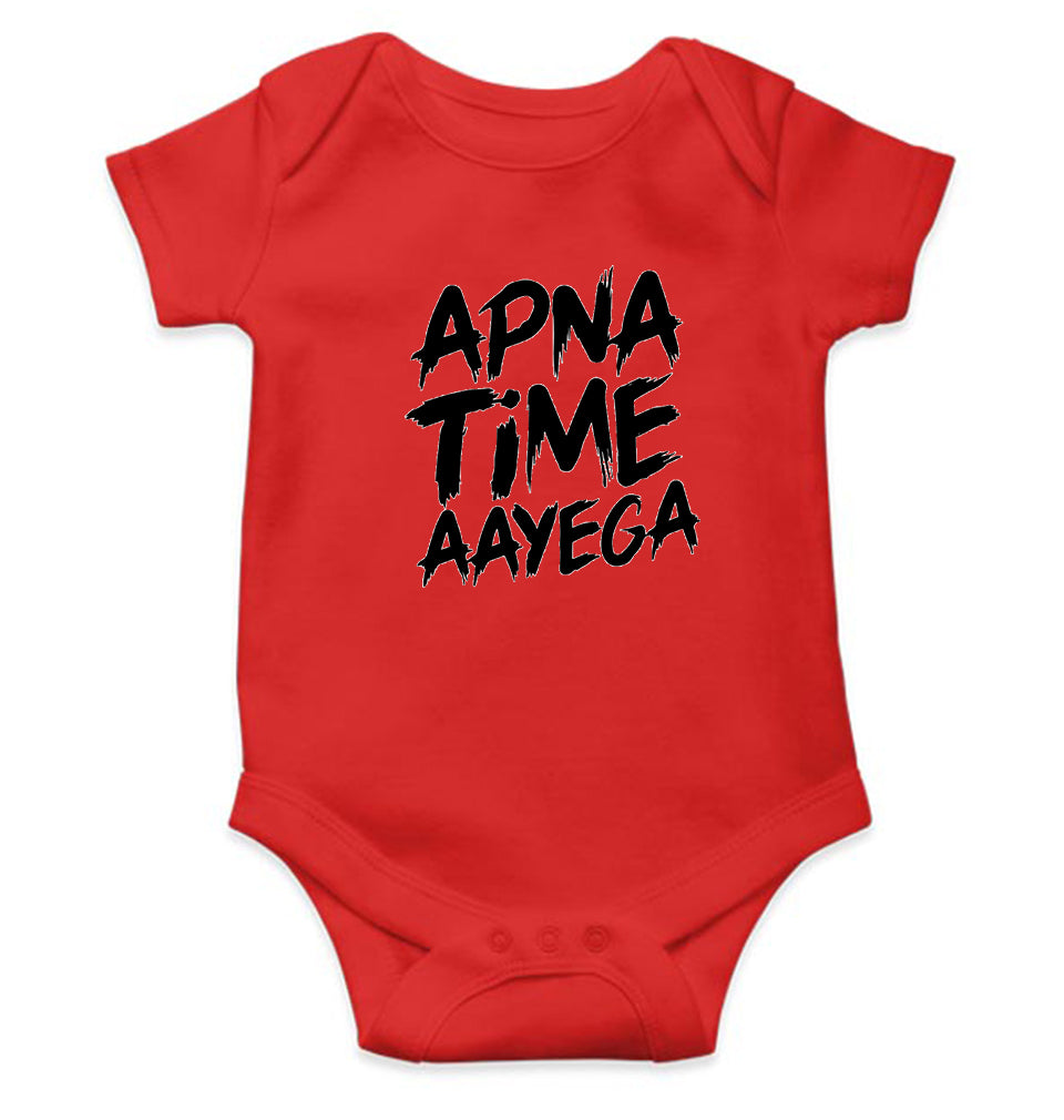 Apna Time Aayega Rompers for Baby Girl- FunkyTeesClub