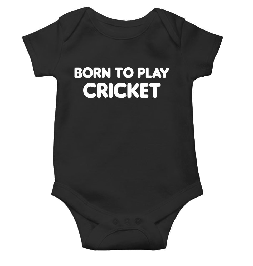 Born To Play Cricket World Cup Cricket Rompers for Baby Boy- FunkyTeesClub